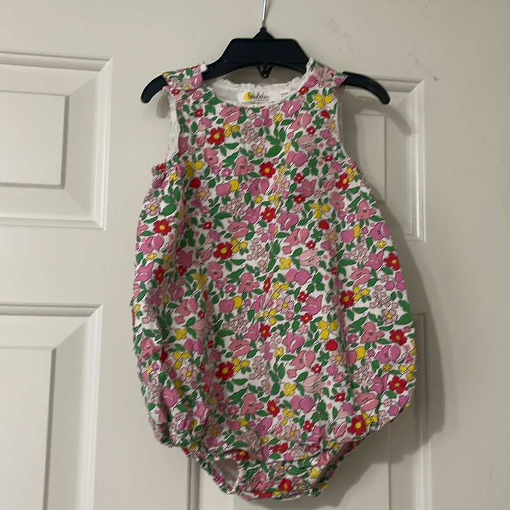 EUC Baby Boden Girls Bubble Romper 9-12 Months